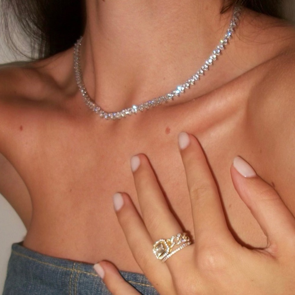 Tennis Necklace | M Jewelers  The Iced Out Heart Tennis Necklace